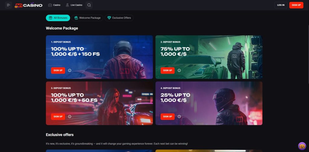 N1 Casino welcome package bonuses