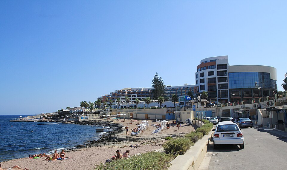 Seafront at Bugibba and Qawra, where Oracle Casino is located