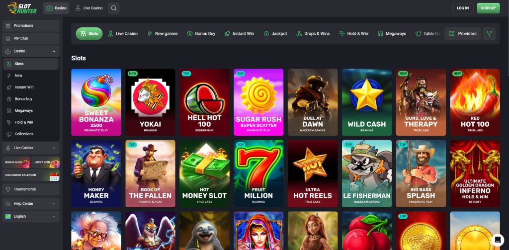 SlotHunter game lobby